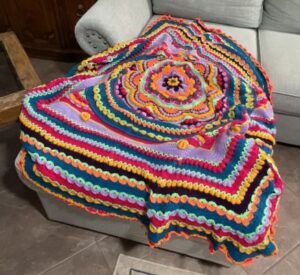 Handcrafted Fiber Art Crochet Blanket - Rosslyn 1