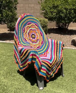 Handcrafted Fiber Art Crochet Blanket - Rosslyn 1