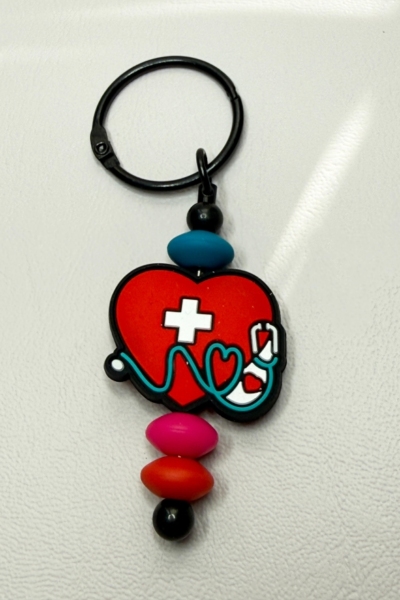 Heart Stethoscope Key Fob