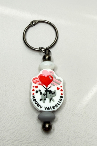 Meowy Valentine Key Fob