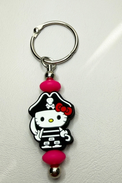 Pirate Kitty Key Fob