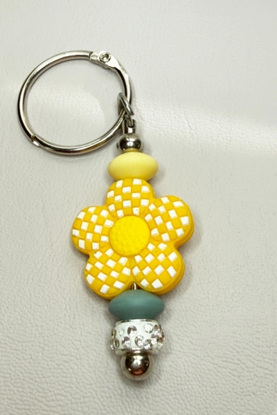 Yellow Flower Key Fob